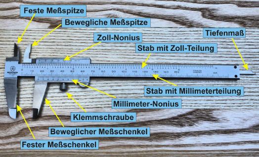 Mit Messschieber / Schieblehre messen 