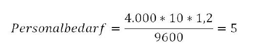 Den Personalbedarf Muhelos Berechnen